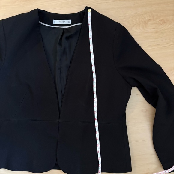 3 for $30 🌸 Mango Black Open Front Blazer Minimalist Business Jacket Large - Picture 8 of 12